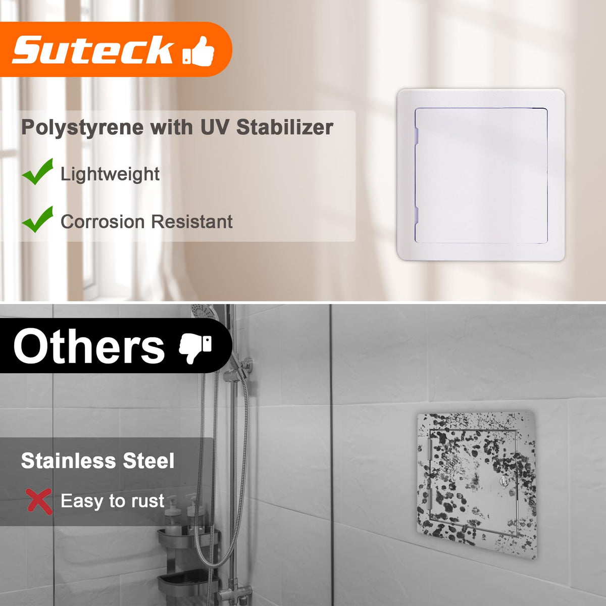 Suteck wall-mounted access door installed for quick maintenance