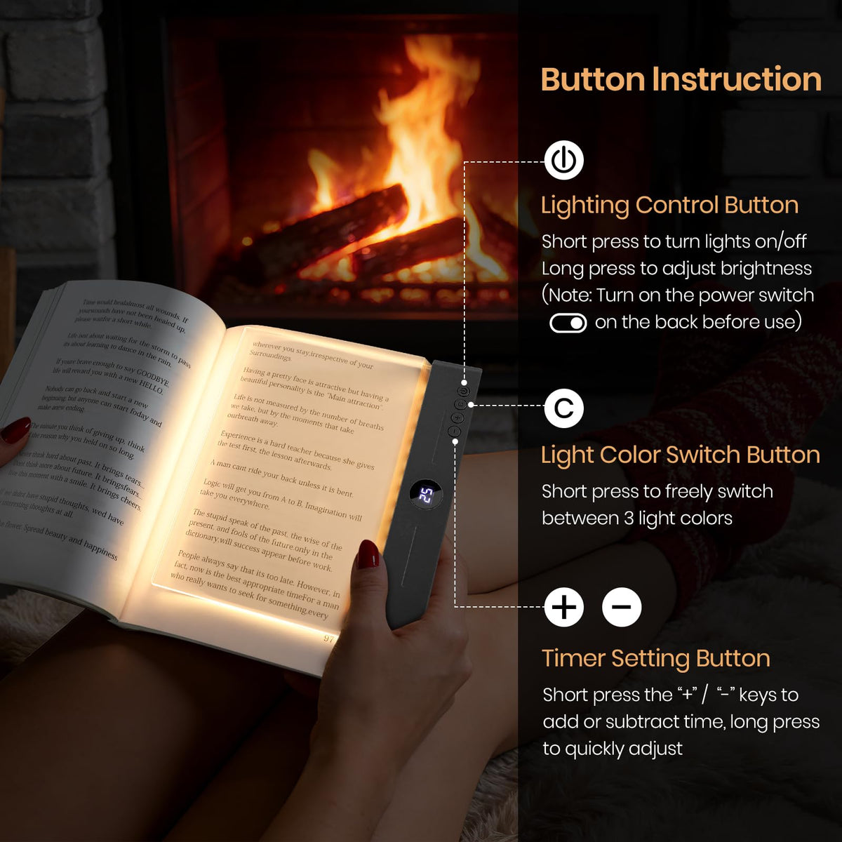 Suteng Flat Book Light dimmable panel for adjustable brightness.