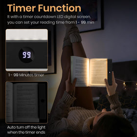 Suteng Flat Book Light compact design fits in travel bag.