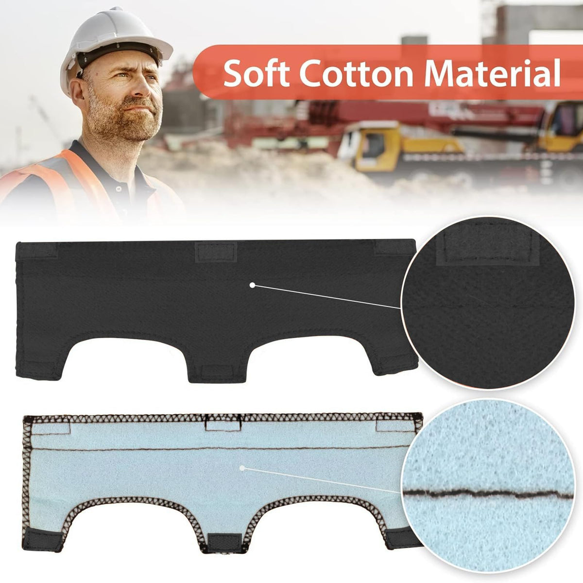 SUTETLW air cushion foam interior cushions the forehead during long work