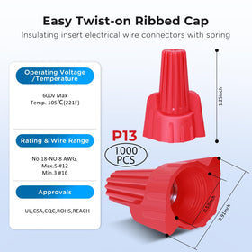 SUTETLW knurled wing grip cap closeup for easy twisting and locking