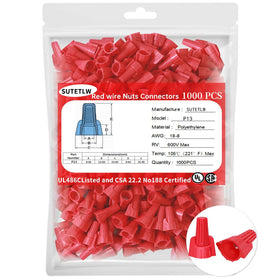 SUTETLW red winged wire connectors 1000pcs for fast, secure connections