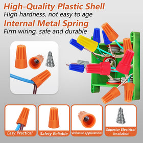 SUTETLW orange P3 wire nut with strong grip for multi-conductor connections