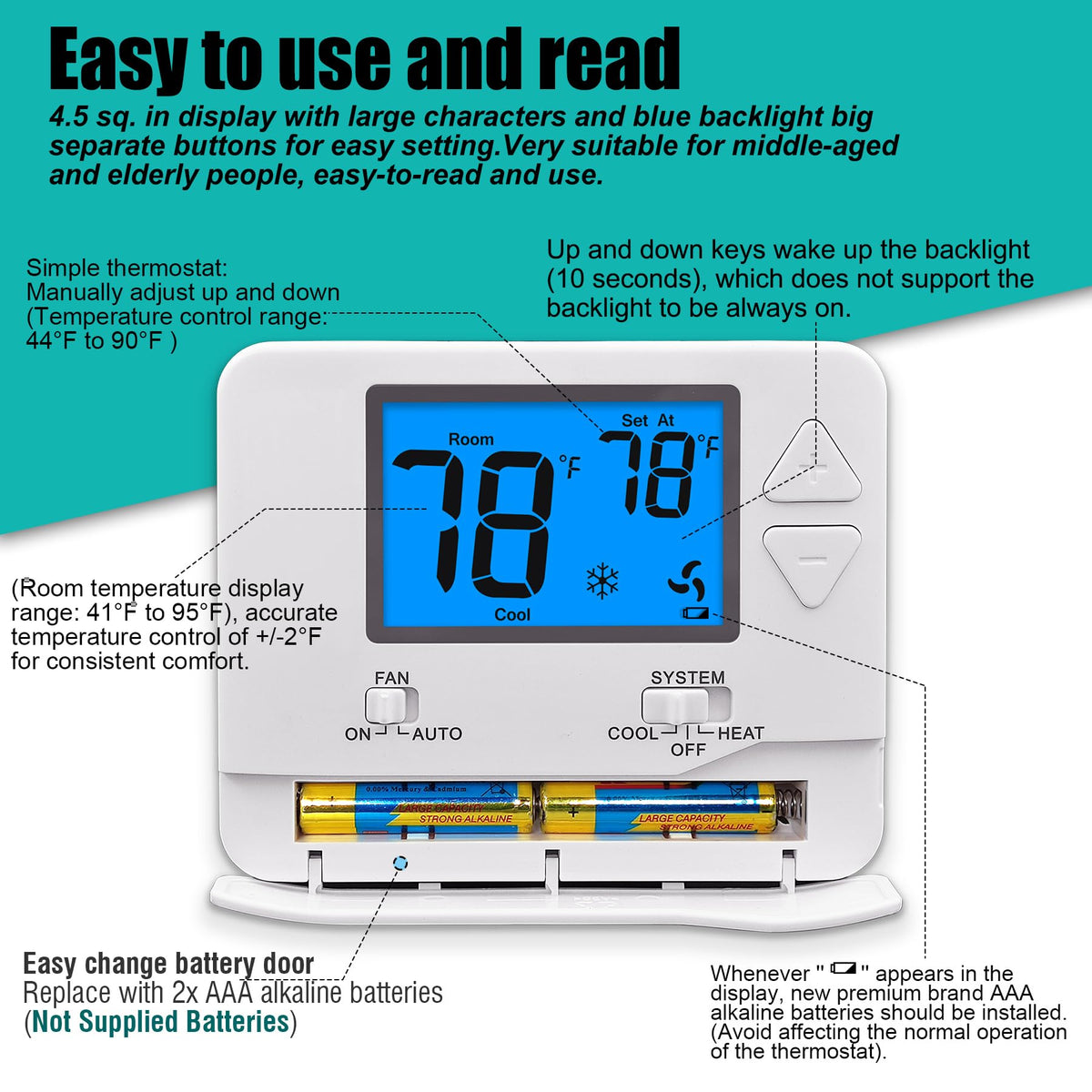 Suuwer S701 digital display with readable temperature at a glance