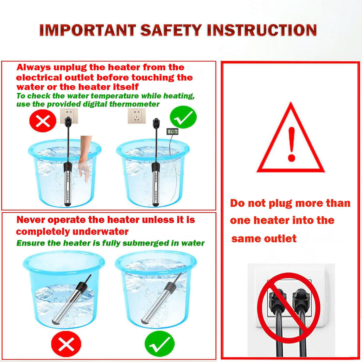 Suwdjpwo safety features emphasize unplug after use