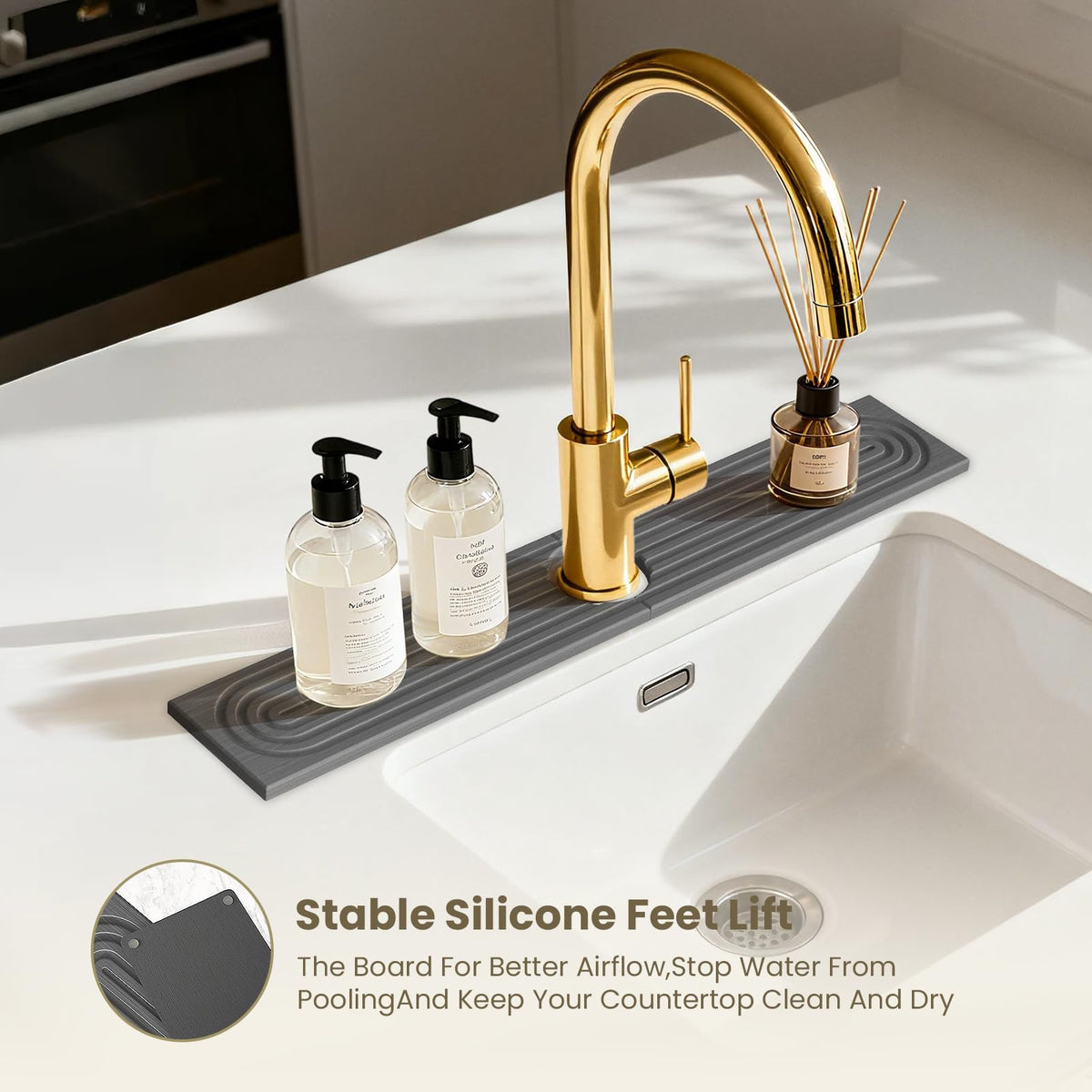 SUXLINA durable sink mat withstands daily use with long-lasting construction