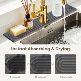 SUXLINA gray neutral tone complements modern kitchen decor