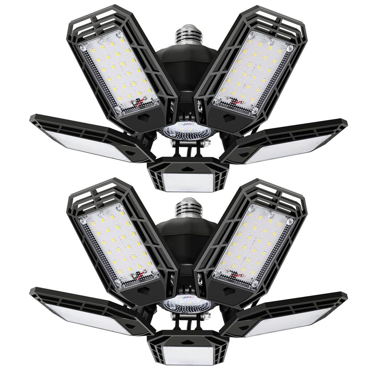 suyncyi garage lights with five-panel deformable design for customizable coverage.