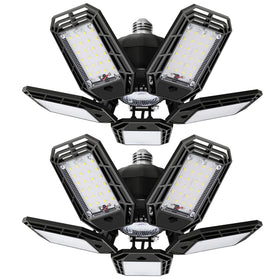 suyncyi garage lights with five-panel deformable design for customizable coverage.