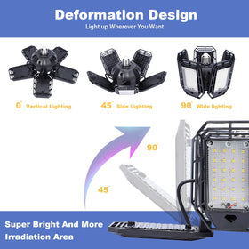 suyncyi garage lights showing adjustable angles for tailored workspace illumination.