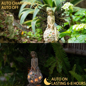 Suyorpe patio yard solar light glows along pathways