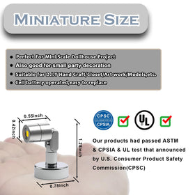 Suzeyar tiny spot light with magnet base for easy wireless display