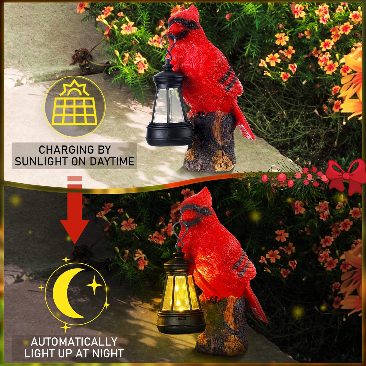 Versatile decor for garden, patio, or pathway lighting at dusk