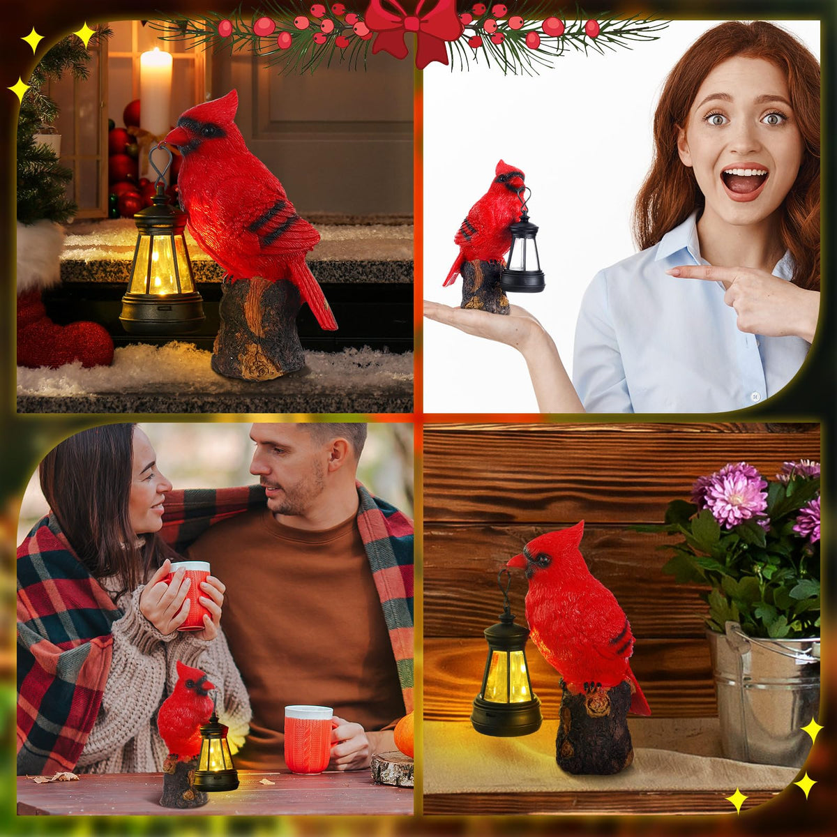 Gift-ready cardinal garden statue adds charm for loved ones