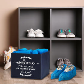 Suzile dark blue shoe covers ideal for guest visits