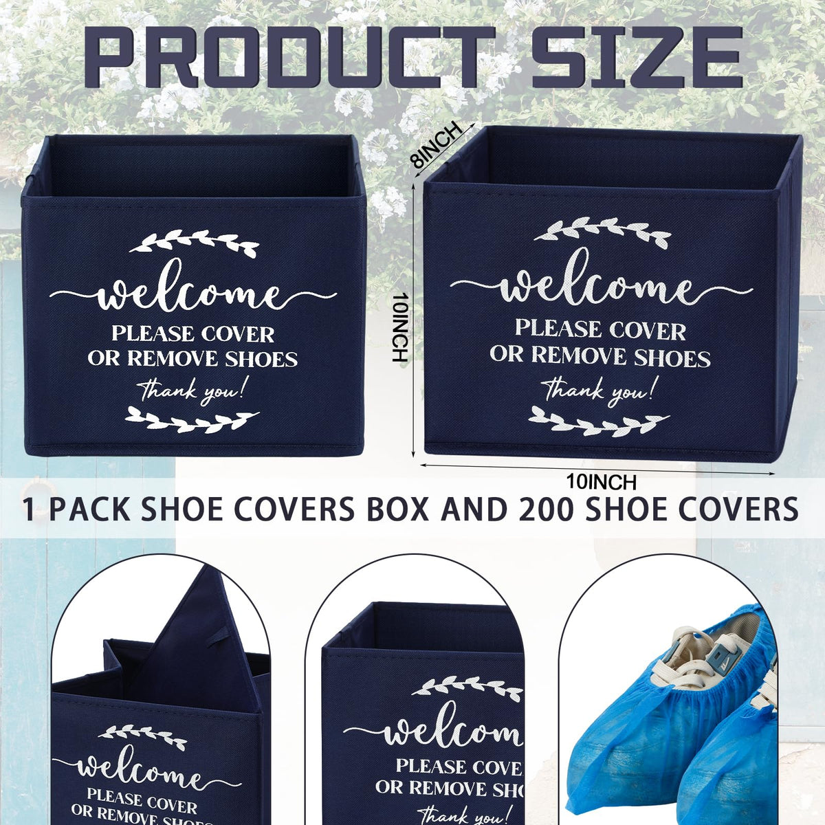 Suzile dispenser box keeps shoe covers organized at the door