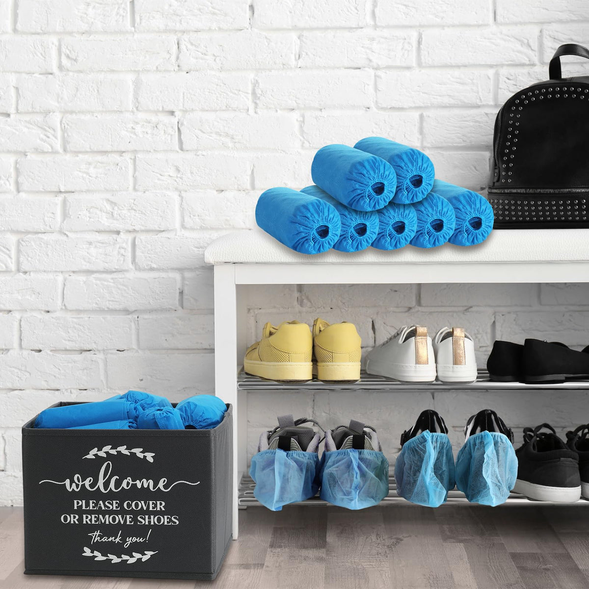 Suzile foldable storage box keeps unused covers organized.