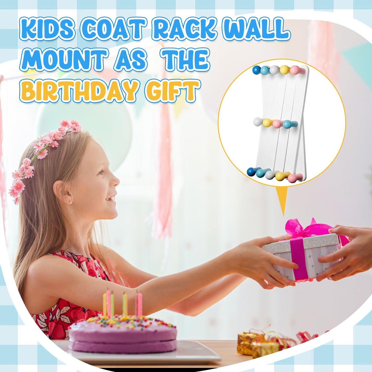 Suzile white expandable coat rack complements nursery or kid's room decor