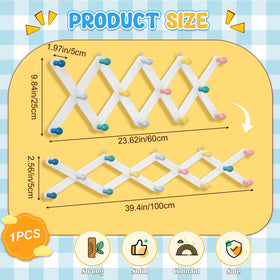 Suzile kids coat rack wall mount extended for spacious hanging of coats and backpacks