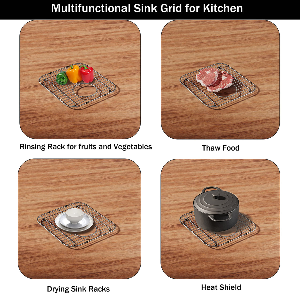 SUZLON 2-pack sink strainers included for easy debris separation and drainage