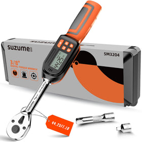 SUZUME 3/8 digital torque wrench display shows precise readings for easy torque control.
