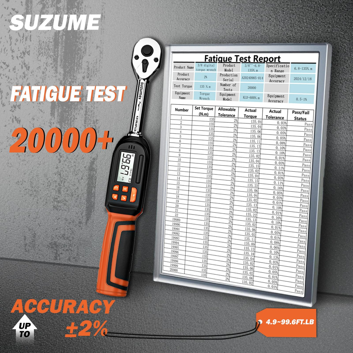 SUZUME chrome-vanadium construction ensures durability for heavy-duty tasks.