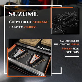 SUZUME wrenches in use for tight engine bay adjustments.