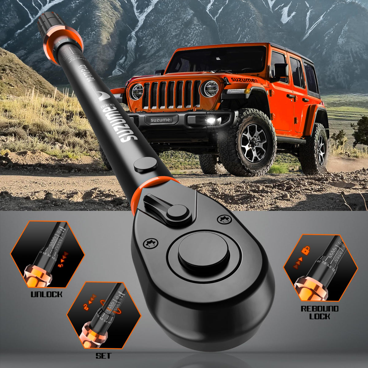 SUZUME 1/2 drive ideal for bikes, cars, and motorcycles with accurate torque.
