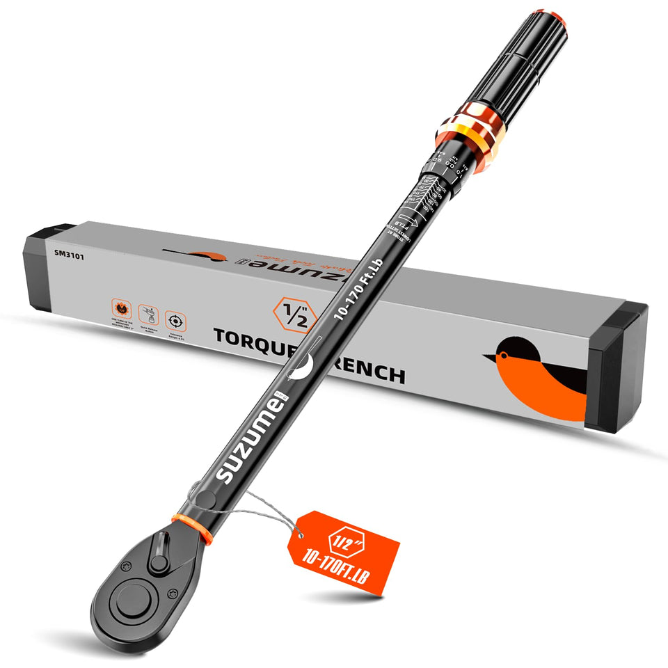 SUZUME torque wrench with 72-tooth head for precise tightening in tight spaces.