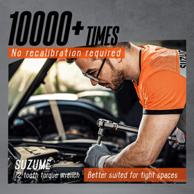 SUZUME locking knob helps set and lock torque quickly during work.