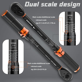 SUZUME torque wrench audible click aids precise stopping.