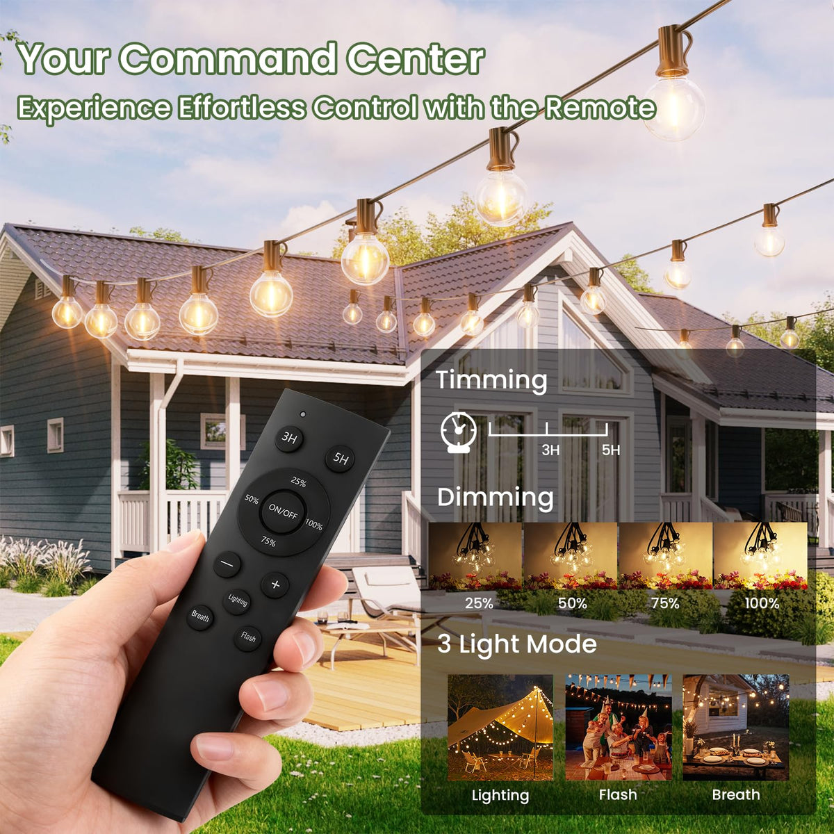 Svater shatterproof bulbs ensure reliable lighting for outdoor dining and parties.