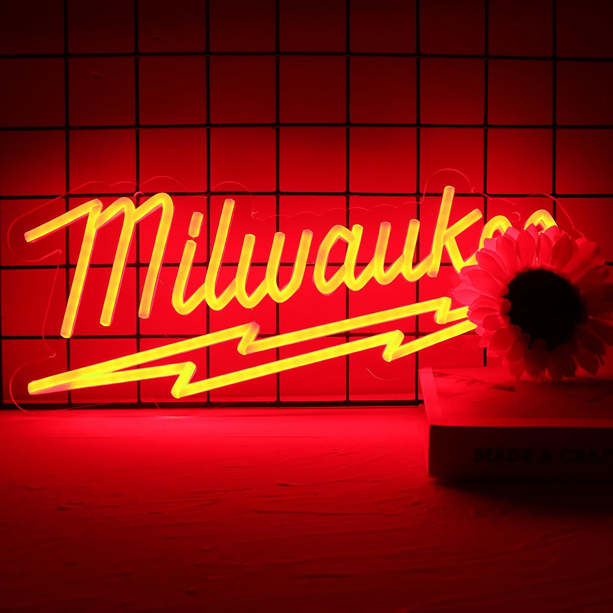 SVDpirit Milwaukee parts shop neon sign brightens your workspace with safe, low-energy illumination.
