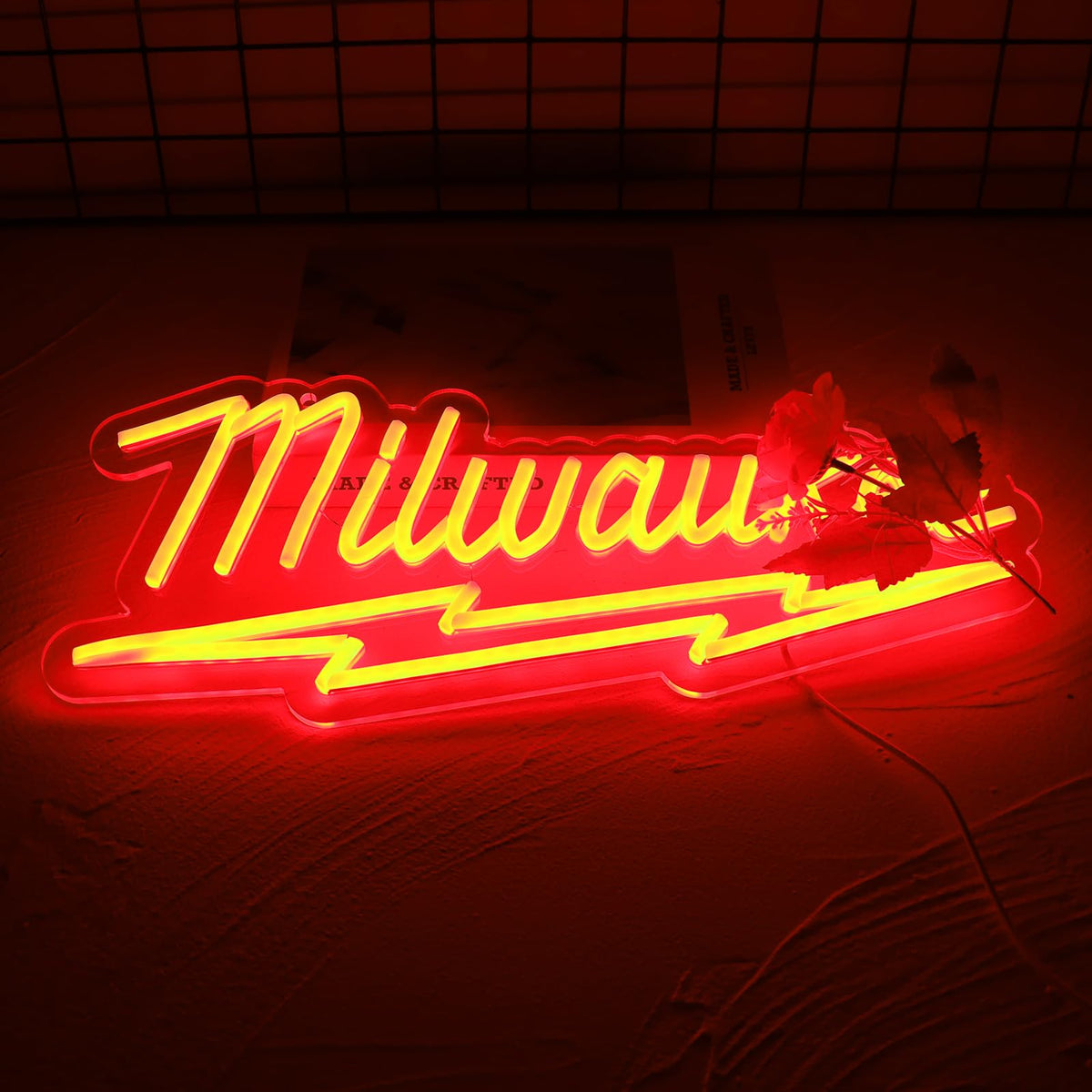 SVDpirit repair-station neon sign highlights workspace with colored lighting for clear service areas.