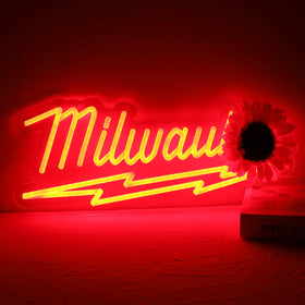 SVDpirit store and garage neon sign adds vibrant ambience for window displays and events.