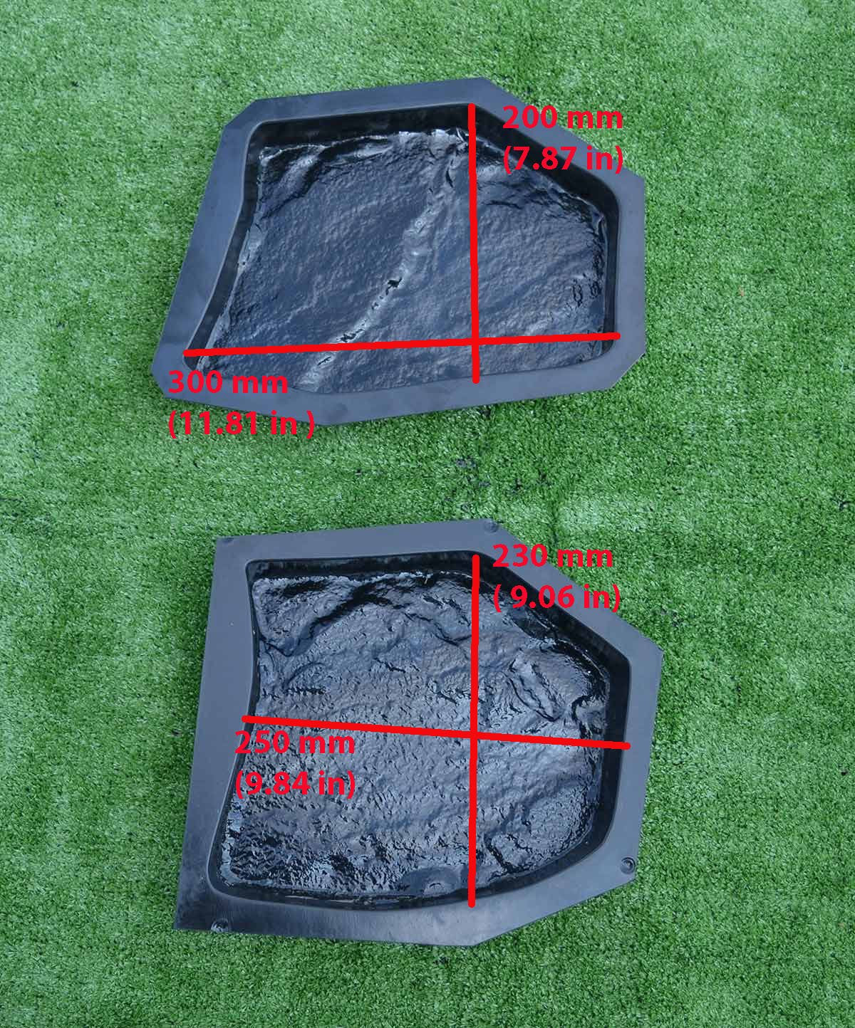 SvitMolds ABS plastic molds 38 mm thick for durable concrete pours