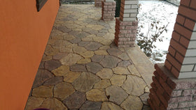 SvitMolds garden path stone mold in action for walkways
