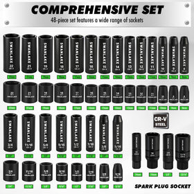 SWANLAKE metric and SAE sockets for versatile automotive fastener work.