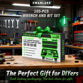 SWANLAKE organized 105-piece set for easy transport and fast identification.