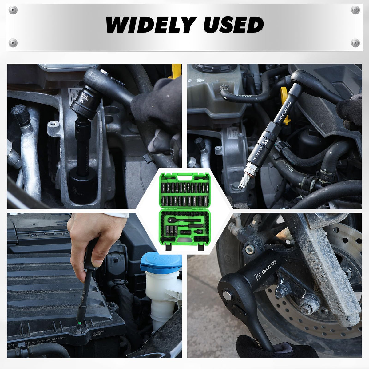 SWANLAKE spark plug sockets simplify engine maintenance.