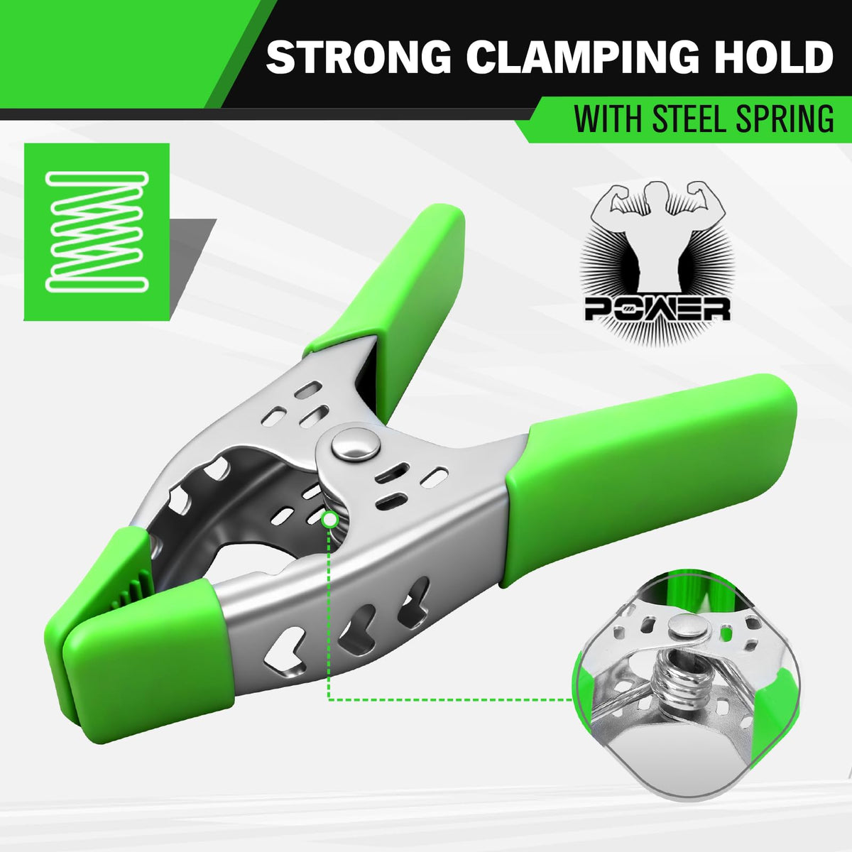 SWANLAKE 2.4-inch jaw opening clamp gripping multiple materials securely
