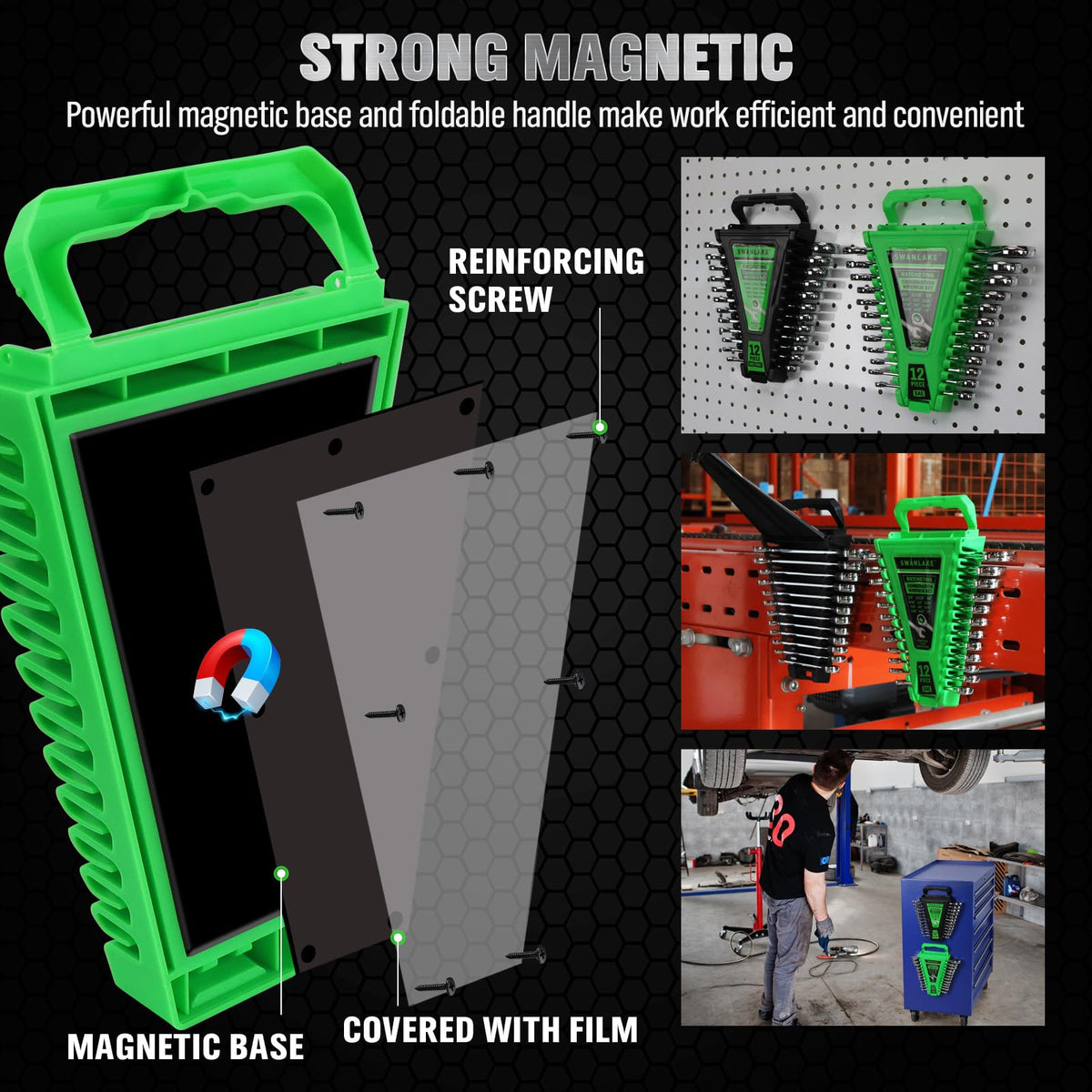 Swanlake chrome-vanadium steel construction for durability and torque.