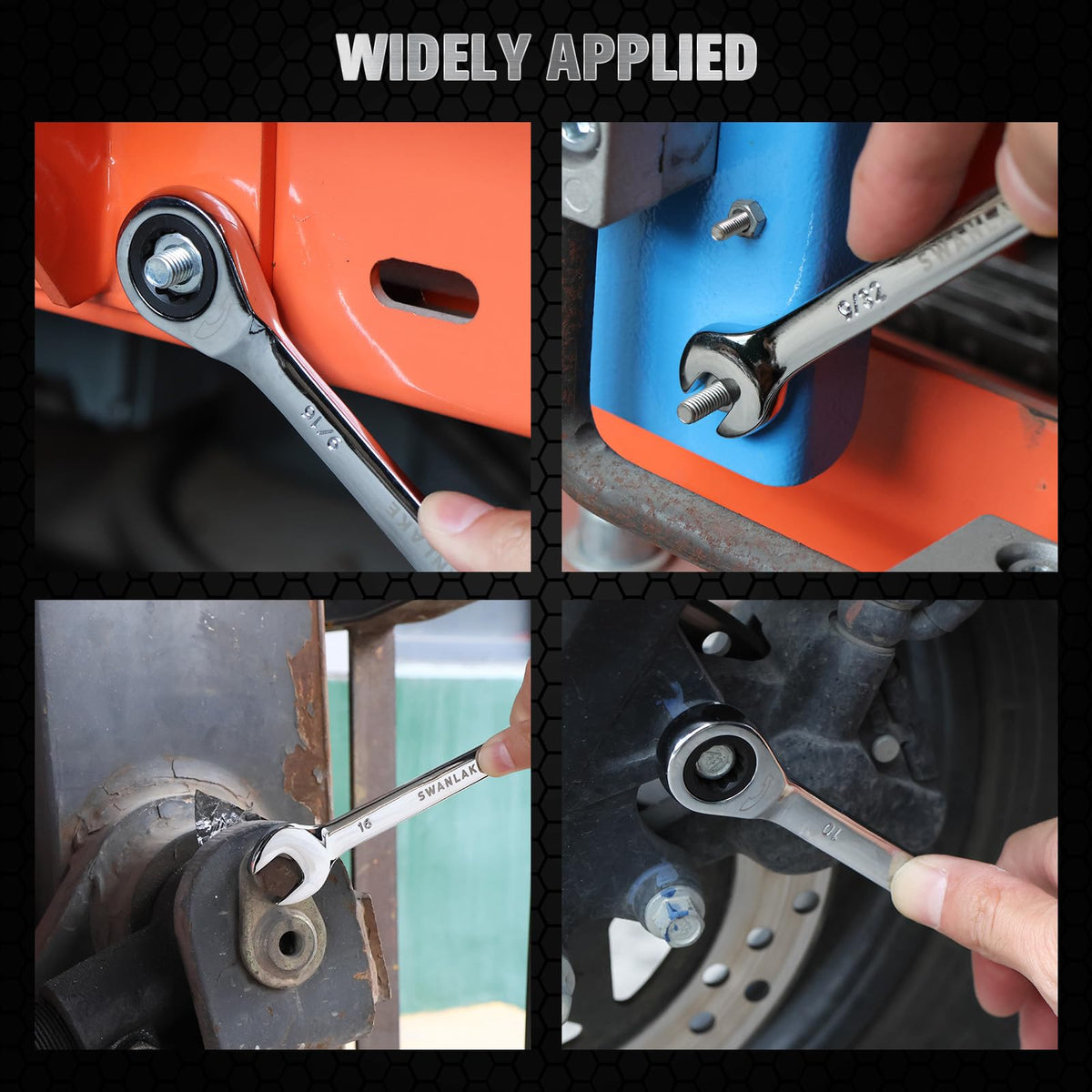 Swanlake 5-degree swing arc aids rapid fastening in restricted areas.