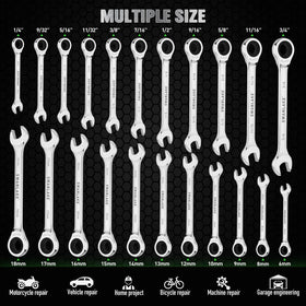 Swanlake wrench set with magnetic base keeps tools organized and within reach.