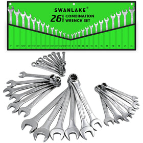 SWANLAKE wrench set in roll-up pouch for easy transport and quick access