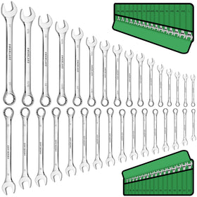 Swanlake 32-piece wrench set with roll pouch for easy transport and quick access.