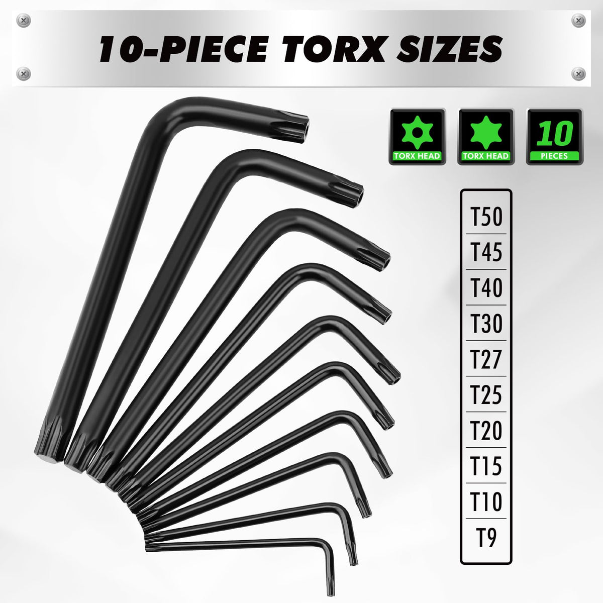 Swanlake hex keys in black oxide finish resist rust during heavy use.
