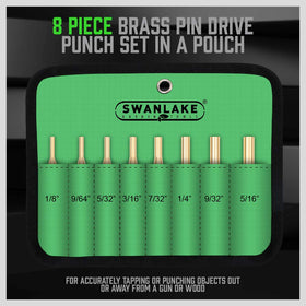 SWANLAKE brass punches close-up highlighting durable non-marring brass tips.