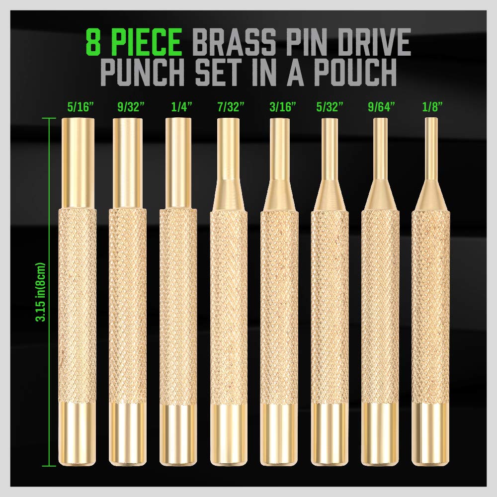 SWANLAKE compact punches show 3.15 inch length for tight spaces.