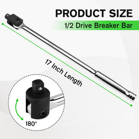 SWANLAKE Breaker Bar shows a long 17.5-inch lever for strong leverage